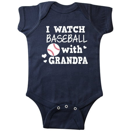

Inktastic I Watch Baseball with My Grandpa Gift Baby Boy or Baby Girl Bodysuit
