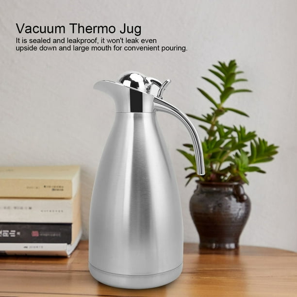 Olla de Agua, Plata Jarra Termo de Acero inoxidable de Acero inoxidable, para té en Casa, Café, Agua, Jugo