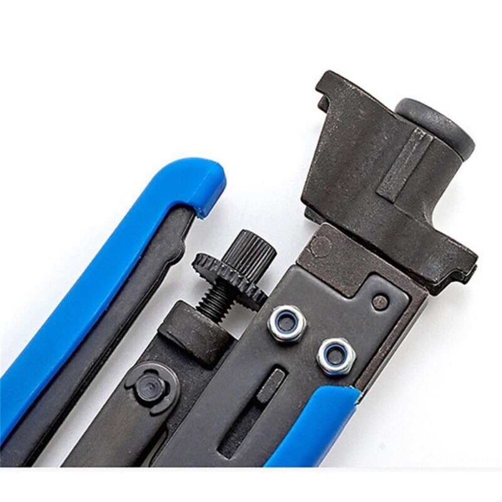 Coax Cable Crimper Coaxial Cable Pliers Compression Tool Adjustable Screw Head Pliers Crimping Tool For Coax RG59/RG6 F-Connectors