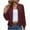 Wine, variant on LEBONYARD Women's Trendy Zipper Stang Up Collar Stitching Short Down Jacket Coat Casual Solid Long Sleeve Warm Fit Chic Ladies Winter Outerwear Coat