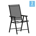 thumbnail image 5 of Flash Furniture Paladin Black Outdoor Folding Patio Sling Chair, 5 of 13