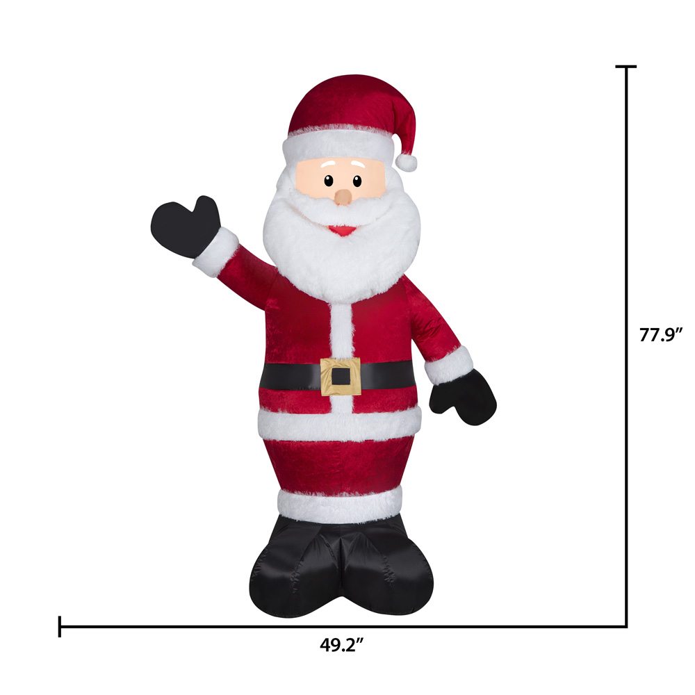 Holiday Time Large Plush Santa, 6 Ft - image 4 of 6