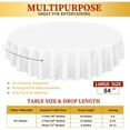 Pesonlook 10 Pack Round Plastic Tablecloth 84" White Disposable Table