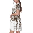thumbnail image 2 of Disketp Woodland Forest With Deers para Vestido de Manga Corta para Mujeres, Vestidos de Verano para Mujeres, Casual y Holgado para la Playa, 2 of 6
