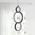 thumbnail image 3 of JONATHAN Y Loop 7.75" Adjustable Integrated LED Metal Ring Pendant, Black, 3 of 7
