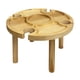 thumbnail image 4 of Mesa de picnic plegable de madera Mesa de picnic plegable de madera para exteriores con botellero, 4 of 4