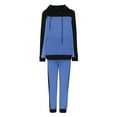 thumbnail image 4 of Women's Color Block Sweat Suit Set Sports Long Sleeve Two Piece Casual Wear, 4 of 9
