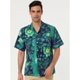thumbnail image 3 of INSPIRE CHIC Men's Short Sleeve Button Front Beach Hawaiian Shirt, 3 of 6