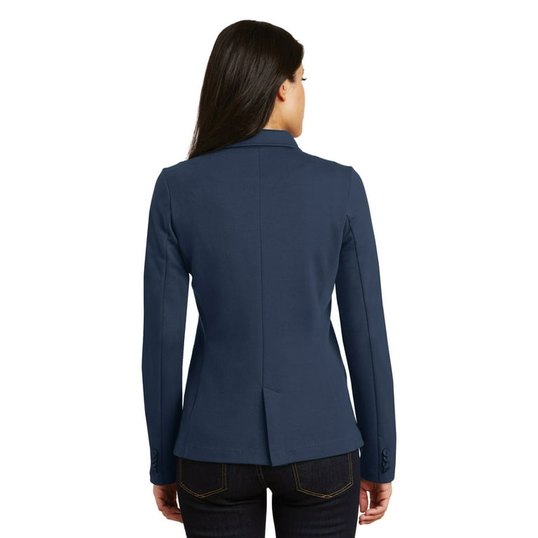Womens navy knit blazer cheap