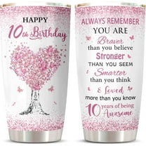 10 Year Old Girl Birthday Gifts Tumbler 1PC, Birthday Gifts for 10 Year Old Girl, Best 10 Year Old Girl Gift Ideas, Happy 10th Birthday Girl, 10th Birthday Decoration Coffee Cup 20oz
