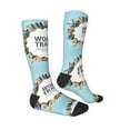 thumbnail image 3 of Daiia Sports Socks World Travel Printed Novelty Crew Socks for Men Women Knee High Socks Cotton Socks Soft & Breathable Support Unisex Socks, 3 of 9