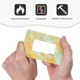 thumbnail image 4 of Fotbe Yellow With Teal Marble Print Duplex Receptacle Wall Plate, 1-Gang 5.0" x3.0" Wall Outlet Covers, Dual Outlet Faceplates Covers, Color-matched Screws Included-Style U, 4 of 6