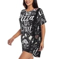 thumbnail image 2 of Fotbe In Pizza We Crust Art Print Pajama Set for Women 2 Piece Loungewear Short Sleeve Tops and Shorts Set Soft Sleepwear-X-Large, 2 of 7
