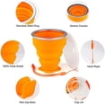 thumbnail image 4 of Collapsible Cups for Travel - Portable Silicone Foldable Cup with Lid, Reusable Collapsible Drinking Cup for Camping, Hiking, and Daily Use - Compact, Leak-Proof, and Sturdy Collapsible Water Cup, 4 of 7