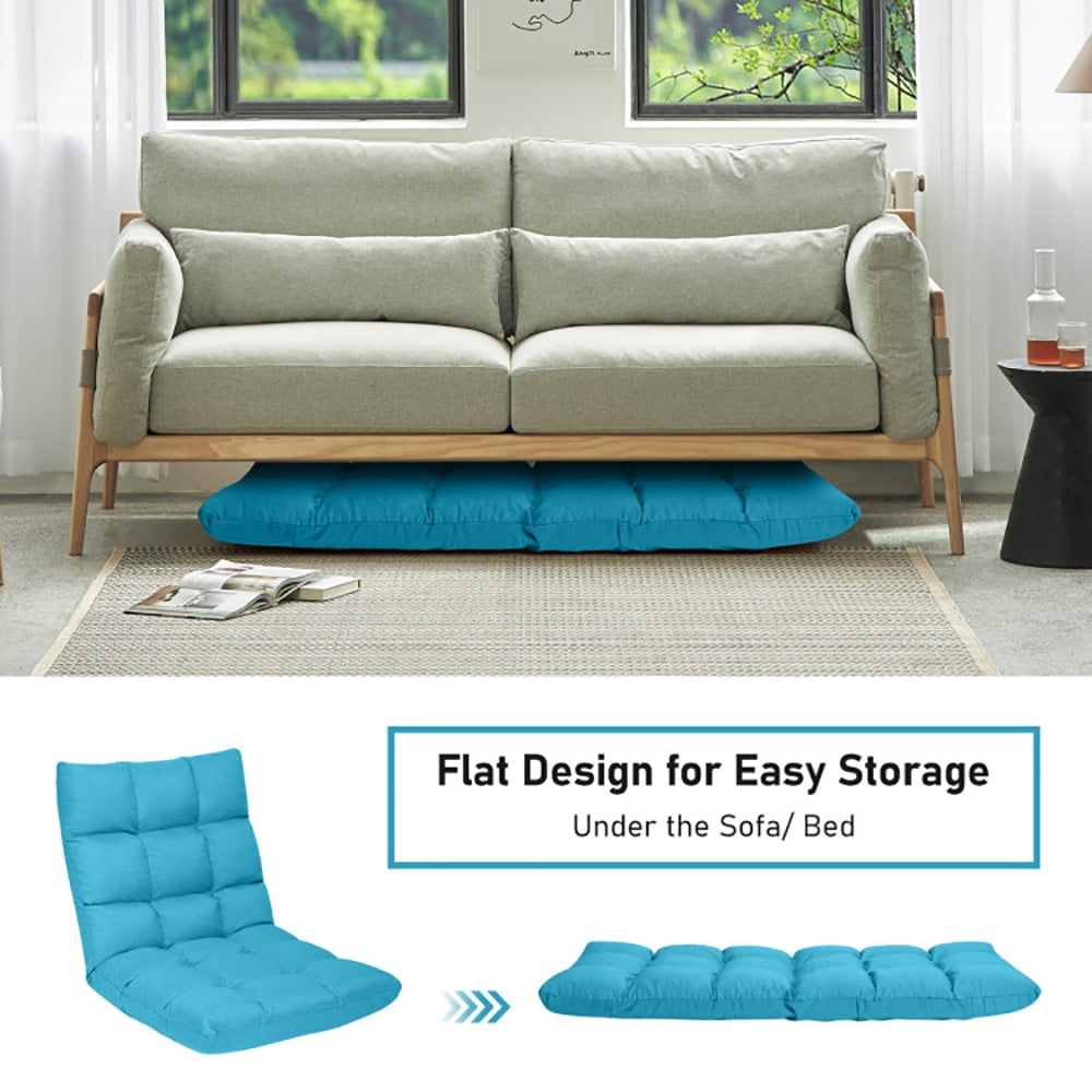 Finihen Folding Lazy Sofa Chair, 14-Position Adjustable Folding Lazy Gaming Sofa, for Living Room, Bedroom, for Gaming, Reading, Light Blue Finihen Folding Lazy Sofa Chair, 14-Position Adjustable Folding Lazy Gaming Sofa, for Living Room, Bedroom, for Gaming, Reading, Light Blue