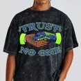 thumbnail image 2 of Max Varsity Royal Volt Washed Shirt, Trust No One Snake, Shirts Match Sneakers, 2 of 3