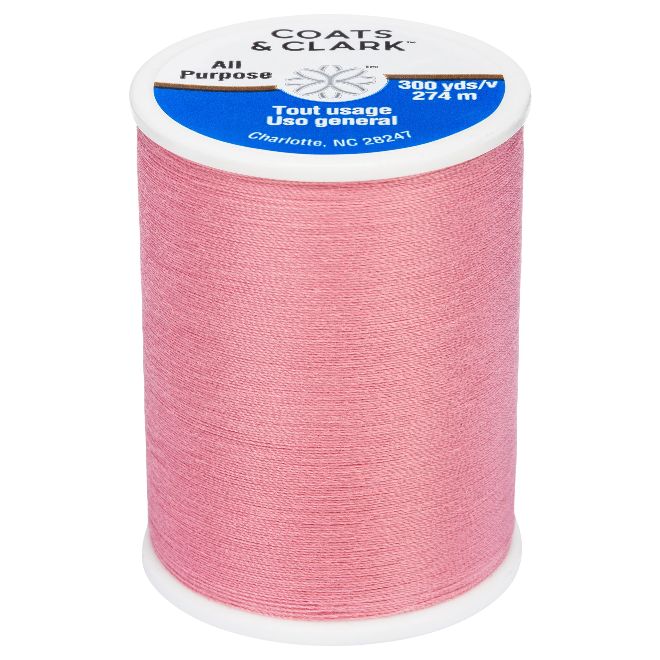 (3 pack) Coats & Clark All Purpose Dark Old Rose Polyester Thread, 300 Yards