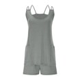 thumbnail image 6 of Womens Short Sets 2 Piece Sets for Women Summer Sets for Women Ladies Fashionable Casual Top Solid Color Pocket Top and Shorts Set Summer Outfits, 6 of 8