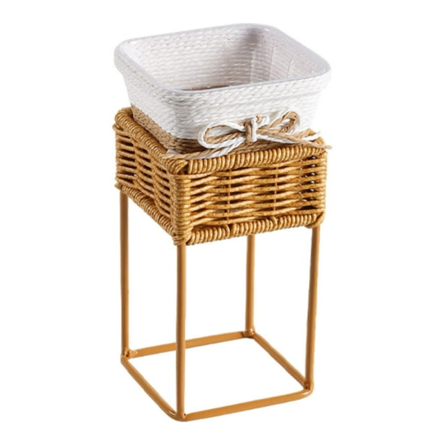 Soporte para macetas, cesta para macetas, estante moderno para decoración del hogar, soporte resistente para macetas con tapa para maceta