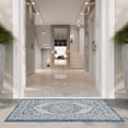 thumbnail image 4 of SAFAVIEH Courtyard Avi Traditional Indoor/Outdoor Area Rug, 9' x 12', Light Grey/Blue, 4 of 11