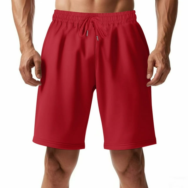 Cargo Shorts for Men Clearance Men Cargo Short, Men Fashion Leisure Solid Color Breathable Drawstring Elastic Waist Shorts