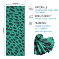 thumbnail image 2 of Green and Black Of Leopard Print Hot Yoga Mat Towel Non Slip for Hot Yoga - Quick-Drying Yoga Mat Cover with 4 Corner Pockets with Travel Bag - Hot Yoga Towel Non Slip 74"x26", 2 of 6