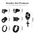 thumbnail image 2 of 42pzs Aretes Hombre Con Piercing Pendientes Acero Inoxidable Xtellar multicolor, 2 of 4