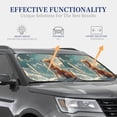 thumbnail image 3 of Kdxio Starry Sky Cloud Fox Print 2-Piece Sun Shade Front Windshield - Foldable Car Front Window Sunshades for Most Sedans SUV Truck, 3 of 6
