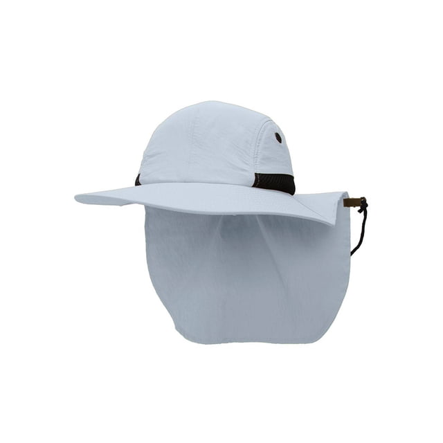 TopHeadwear Chapeau de Soleil à Rabat 4 Panneaux avec Pince Réglable, Gris Clair
