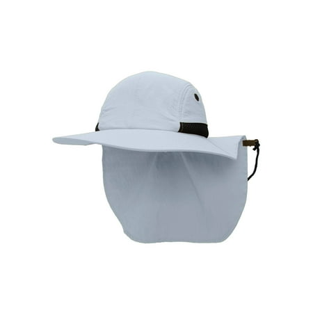 - TopHeadwear 4 Panel Large Bill Flap Sun Hat w/ Adjustable Flap Clip