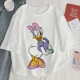 thumbnail image 3 of branco topos pato donald margarida dos desenhos animados impressão camiseta feminina harajuku estética tshirt moda y2k feminino t camisa roupas presentes, 3 of 5