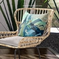 thumbnail image 2 of Amrita Sen Mountain Peaock Indoor/Outdoor Pillow with Removable Cover in Blue Black Purple16x16, 2 of 5