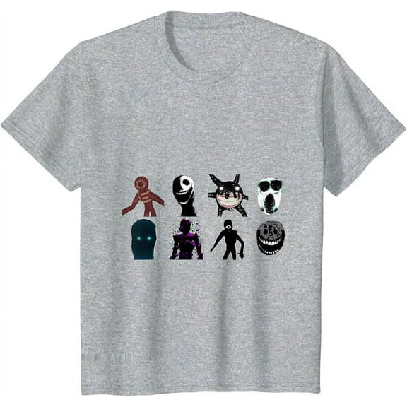 Door Monsters Roblox - Game Doors Youth T-Shirt, Grey Color, Size XS
