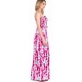 thumbnail image 2 of HAPPY BAY Women's Summer Boho A-Line Slit Maxi Beach Dress Smocked Top Evening Long Strapless Tube Dresses for Women One Size Candy, Floral Stripes, 2 of 3