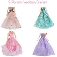 thumbnail image 3 of Cfowner 65 PCS Clothes and Accessories for Dolls Including 5 Wedding Gown Dresses 10 Slip Dress 2 Fashion Dresses 2 Tops 2 Pants 2 Bikini 20 Shoes 22 Accessories for 11.5 Inch Dolls in Random, 3 of 7