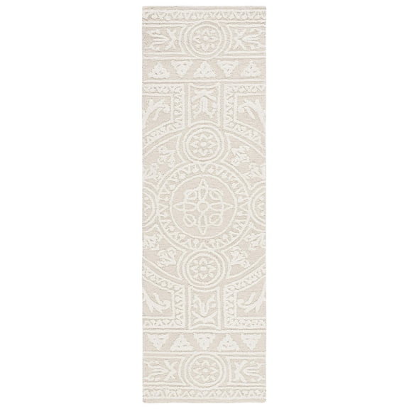Safavieh  Handmade Blossom Hajrie Wool Rug 2'3" x 12' 12' Runner Indoor, Handmade Living Room, Bedroom, Dining Room Rectangle