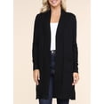thumbnail image 5 of Doublju Women's Lightweight Long Sleeve Open Front Long Cardigan Sweaters, 5 of 5