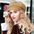 thumbnail image 3 of Women Newsboy Cap Warm Wool Visor Beret Hats Soft Newsboy Hats for Women Vintage Baker Boy Hat for Women Girls, 3 of 6