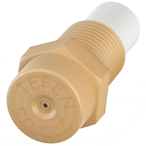 Plastic Fog Nozzle with Poly Filter Misting Poultry Cream 1/8" NPT 2 GPH 100 Pack
