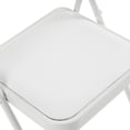 thumbnail image 5 of 6 Pack White Folding Chairs with Padded Seats, Portable Stackable Foldable Chairs for Indoor & Outdoor, Commercial Seat with Metal Frame for Events Office Wedding Party, 330lbs Capacity, 5 of 7
