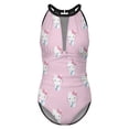 thumbnail image 4 of Hello Kitty Women's One Piece Swimsuit High Neck Tummy Control Swimwear Bathing Suit, 4 of 7