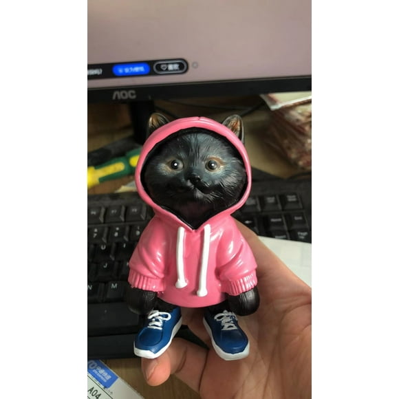 EDHITNR Clearance Cute Fitness Cats Sculpture Black and Friday Deals 90% off