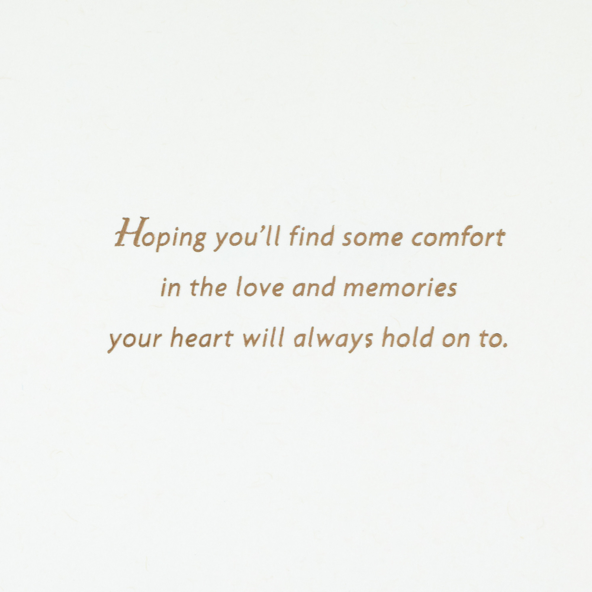 Hallmark Sympathy Card (Comfort in Love and Memories)