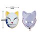 thumbnail image 2 of Kearding Máscara de Halloween Anime Demon Slayer Face Guard LED que brilla intensamente Kits de decoración para fiestas Amarillo con azul transparente, 2 of 6
