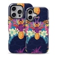 thumbnail image 2 of DesignSkinz Scratch-Resistant Hard Slim Case Compatible with iPhone 13 Mini (Compatible with MagSafe) - Tropical Neon Summer Reflect, 2 of 9