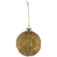 thumbnail image 6 of Northlight Geometric Glittered Mercury Glass Ball Christmas Ornaments - 3" (80mm) - Gold  - 4ct, 6 of 8
