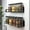 A, variant on Magnetic Refrigerator Spice Rack Wall Mounted Storage Organizer for Spices Bottles Jars No Drill 11.8 x 4.1 in Black Iron