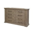 thumbnail image 2 of Benjara Tren 69 Inch Dresser, 8 Drawers with Black Handles, Pine Wood, Gray, 2 of 5