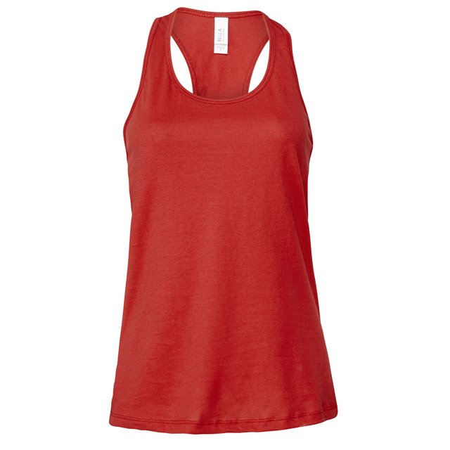 Bella + Canvas - Camiseta Sin Mangas de Jersey para Mujer (Rojo)