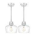 thumbnail image 1 of Luces colgantes Emak de cristal transparente, 20 cm, isla de cocina, paquete de 2, 1 of 7